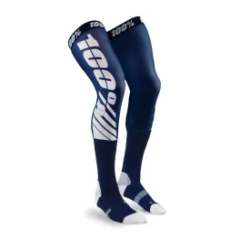 100% REV MX Knee Brace Socks Flash Navy S/M