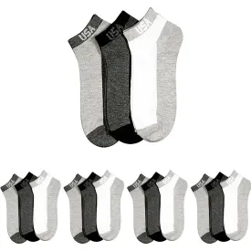12 Pair Mens Ankle Low Cut Crew Socks Size 10-13 Quarter Sport Dozen Black