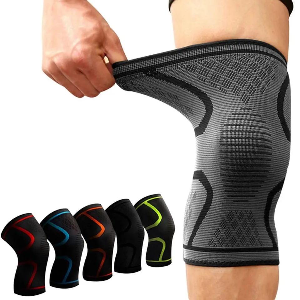 1PC Elastic Nylon Knee brace with internal silicone strip
