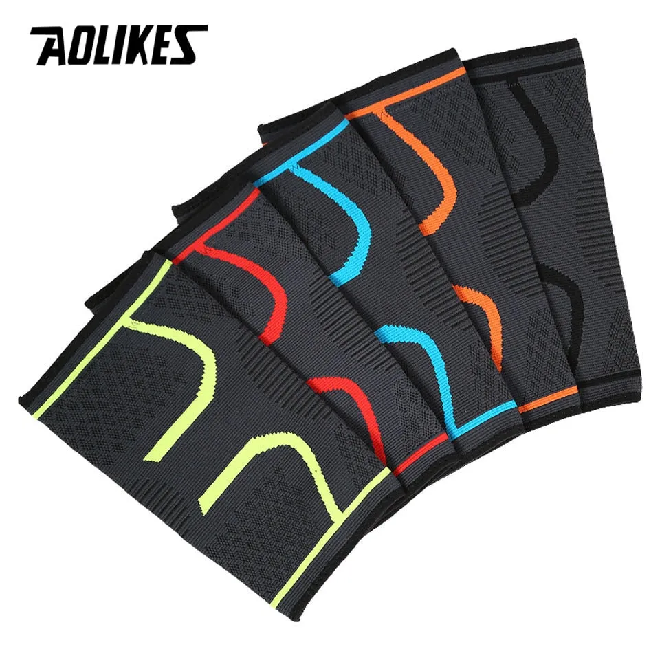 1PC Elastic Nylon Knee brace with internal silicone strip
