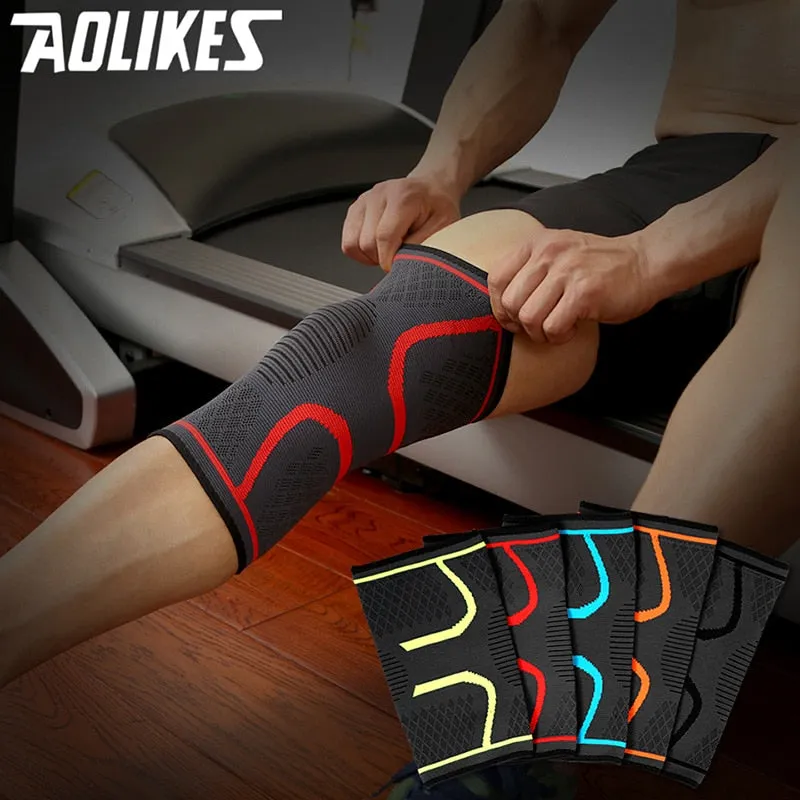 1PC Elastic Nylon Knee brace with internal silicone strip