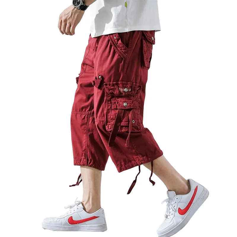 2021 Summer Camouflage Loose Cargo Shorts Men Camo Summer Short Pants Homme Cargo Shorts Without Belt