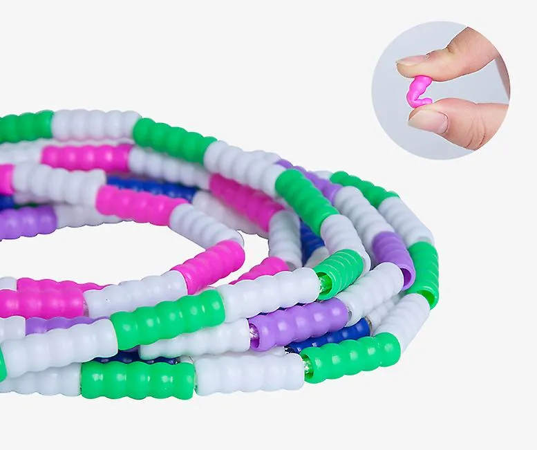 2Pcs purple Soft Beaded Skipping Rope With Adjustable Section,Skipping Rope Without Tangles,fitness sports equipment AZ21969