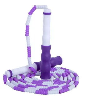 2Pcs purple Soft Beaded Skipping Rope With Adjustable Section,Skipping Rope Without Tangles,fitness sports equipment AZ21969