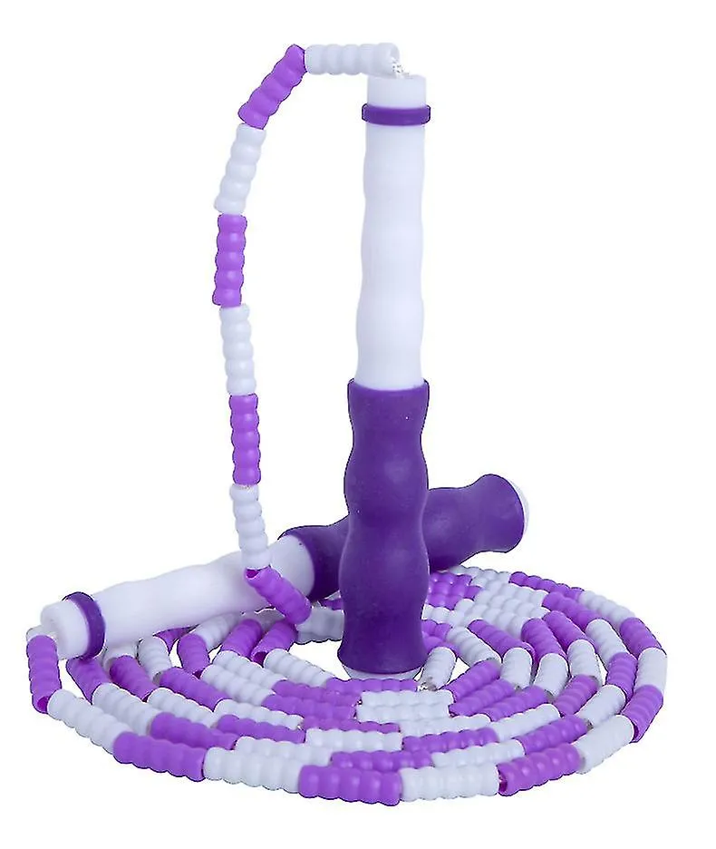 2Pcs purple Soft Beaded Skipping Rope With Adjustable Section,Skipping Rope Without Tangles,fitness sports equipment AZ21969