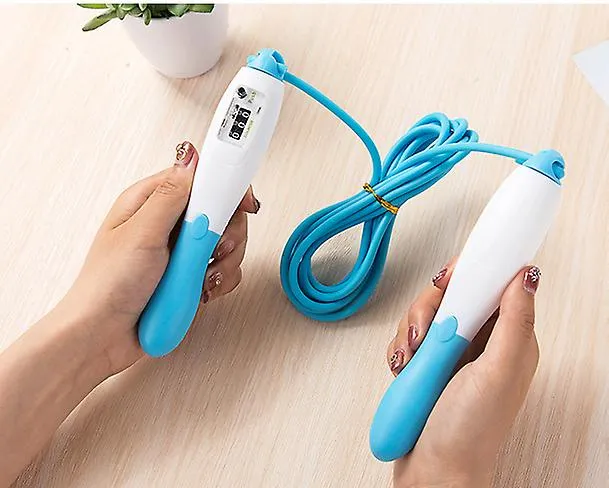2Pcs red Professional electronic counting skipping rope, endurance Training Aerobic Exercise Fitness AZ19166