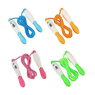 2Pcs red Professional electronic counting skipping rope, endurance Training Aerobic Exercise Fitness AZ19166