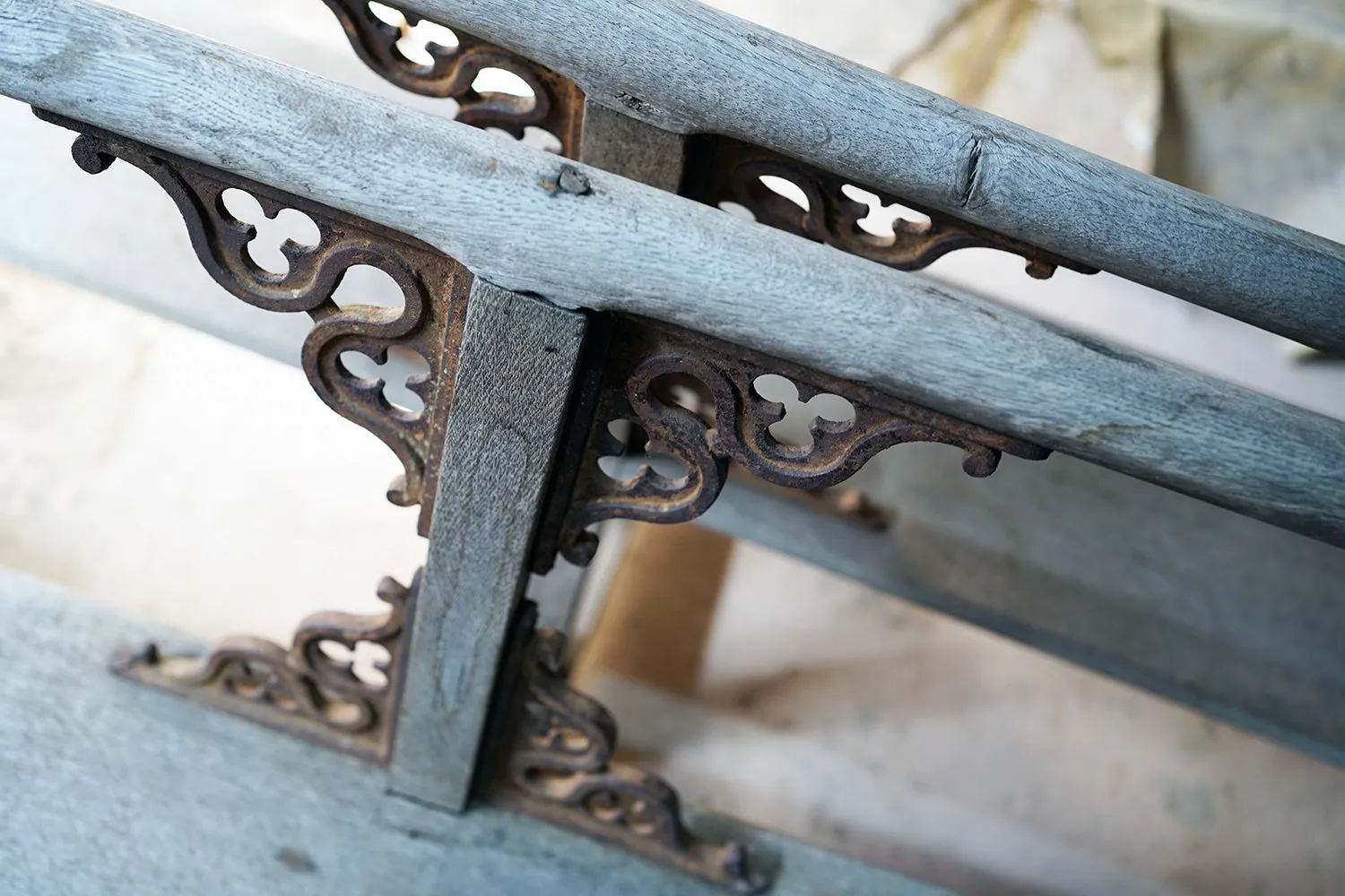 A Good Pair of c.1900 French Gothic Revival Oak Benches