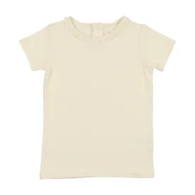 Analogie Pointelle T-Shirt Short Sleeve - Cream