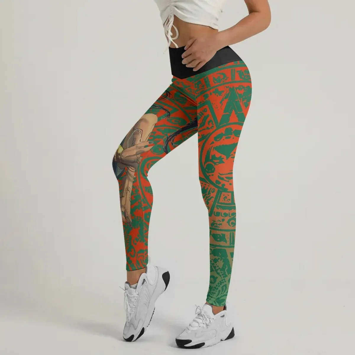 Aztec Iguana Warrior Leggings