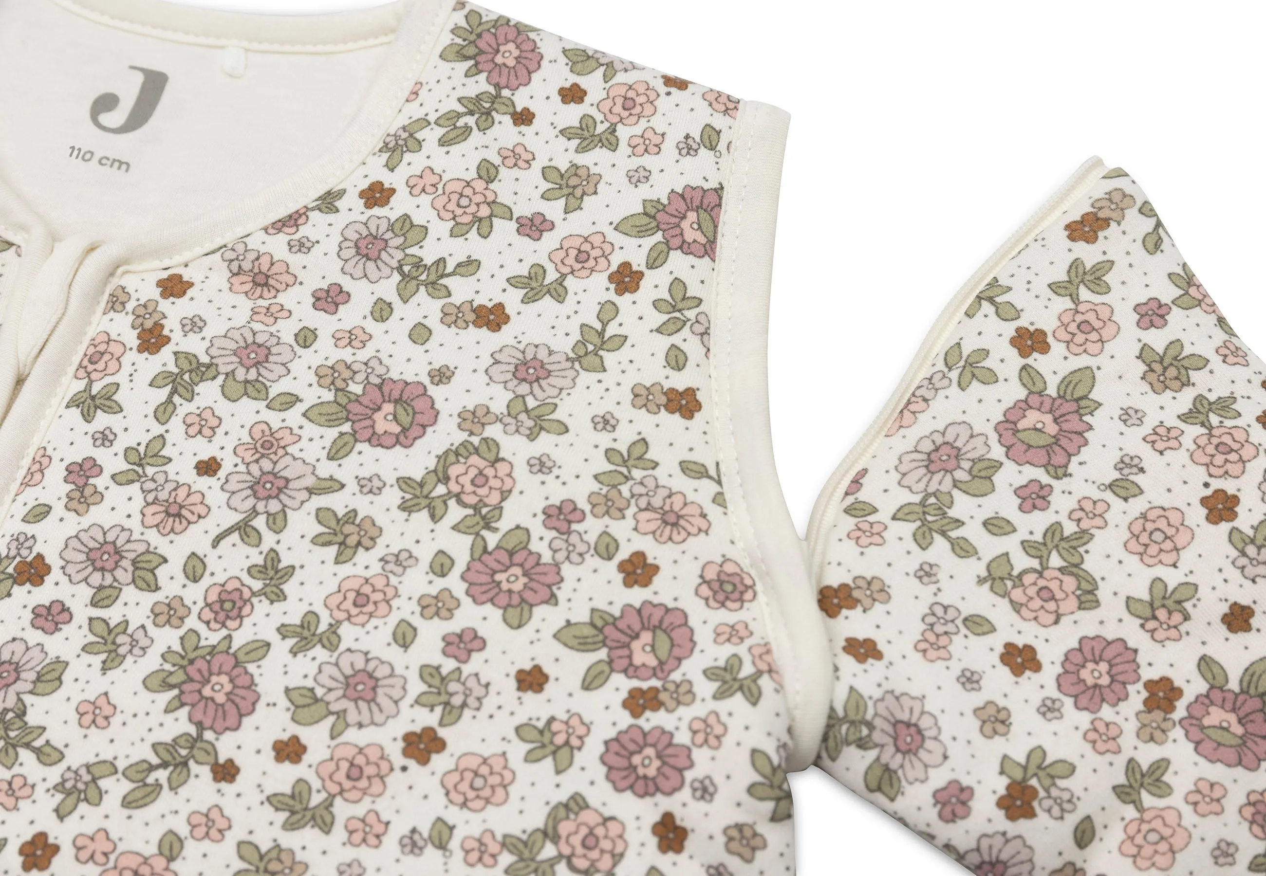 Baby Sleeping Bag with Removable Sleeves 110cm Retro Flowers