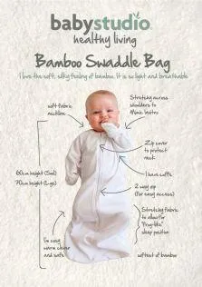 Baby Studio 0.2 TOG Bamboo All In One Swaddlebag - Navy