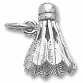 Badminton Birdie Charm In Sterling Silver