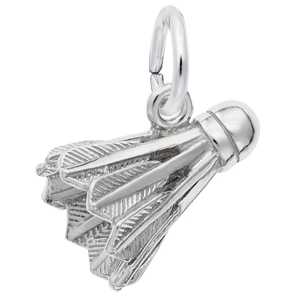 Badminton Birdie Charm In Sterling Silver