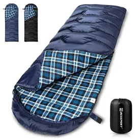 Bessport Flannel Lined Sleeping Bag Winter | 18℉ Extreme Season