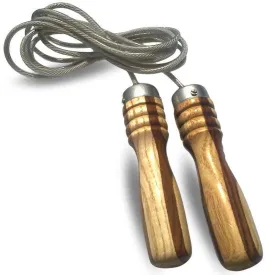 Boxing Fitness Excercise Skipping Rope Steel String Wooden Speed Jump Handles