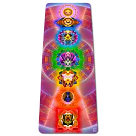 Chakra Yoga Mat | Natural | Best Hot Yoga Mat | 7 Chakras
