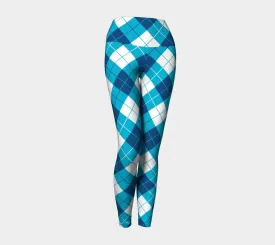 Classic Blue Argyle Yoga Leggings