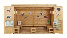 Community Cabin Benches - 6 Wooden Benches & 1 Stool