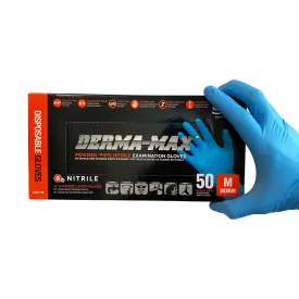 Derma-Max Exam Grade Nitrile Disposable Gloves 8 mil C6606-40