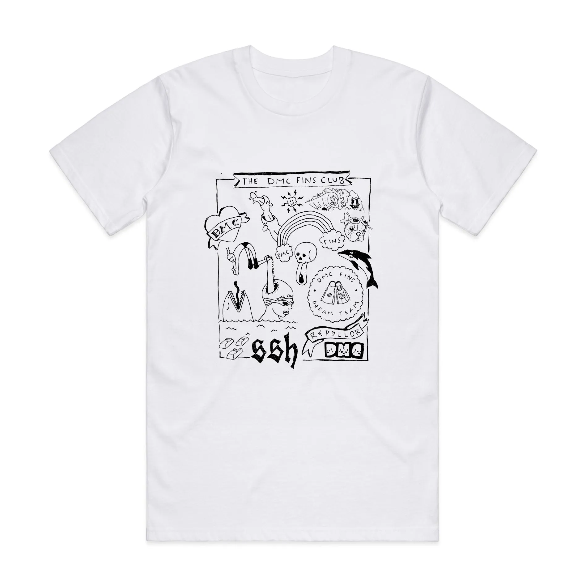DMC Fins Club Tee White