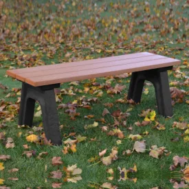 Economizer Traditional Backless Park Bench, Recycled Plastic