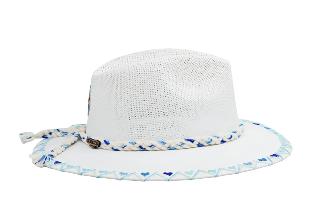 Exclusive Corazón Tree of Love Blue Bebe Hat by Corazon Playero
