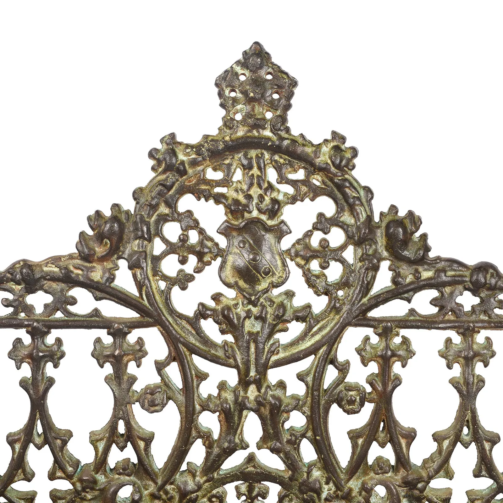 Gothic Cast Iron Garden Bench - Coalbrookdale Style