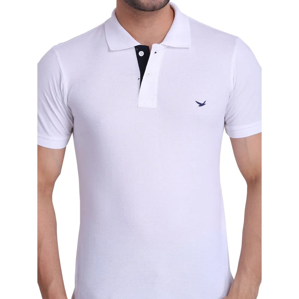 HiFlyers Men T-Shirts Polo White Pack Of 3
