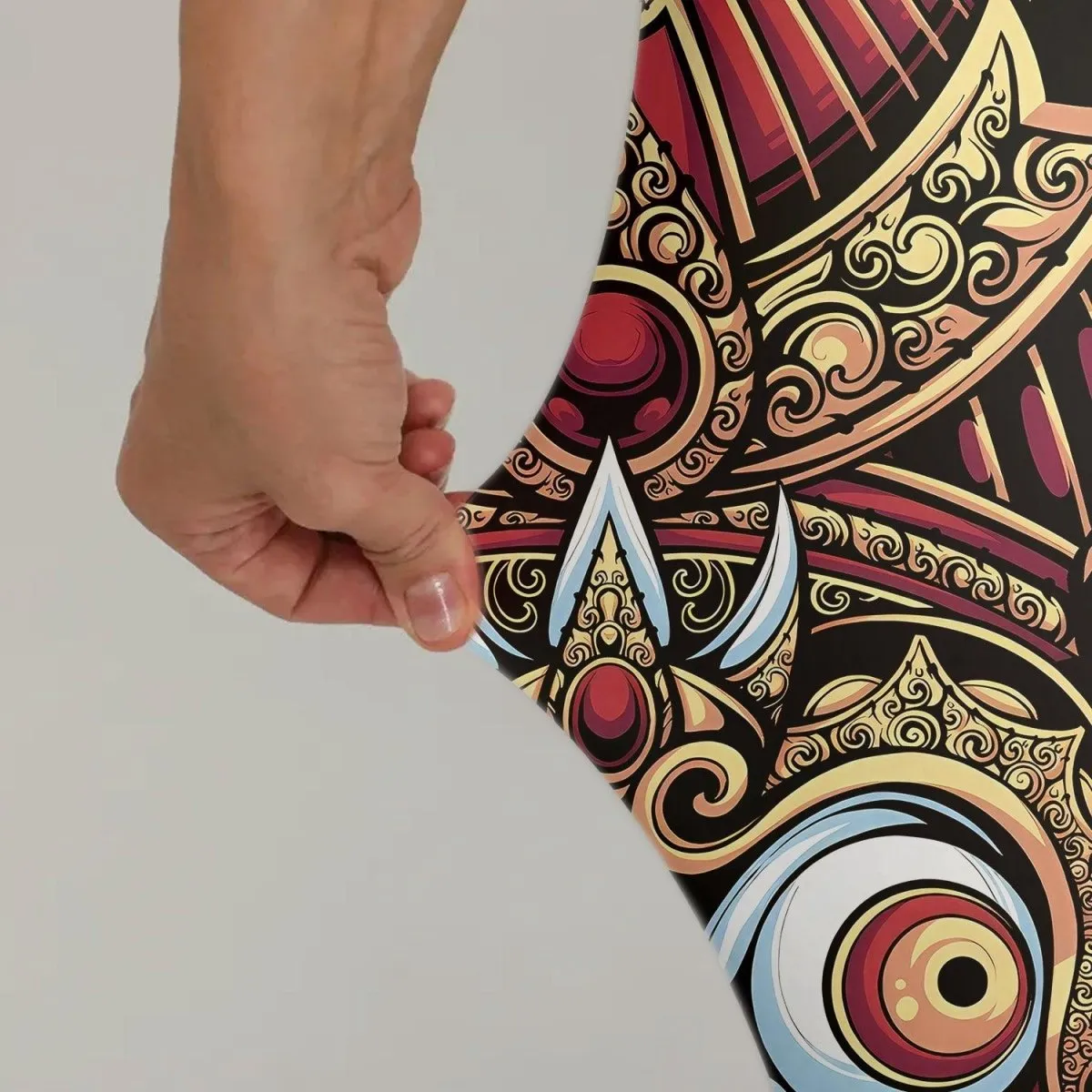 Japanese Weird Samurai Helmet Leggings