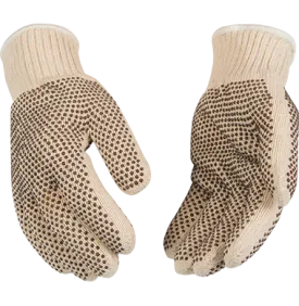 Kinco 1776 Double Layered Heavyweight Polyester-Cotton Blend Outer Shell and Inner Liner Terry Gloves (one dozen)