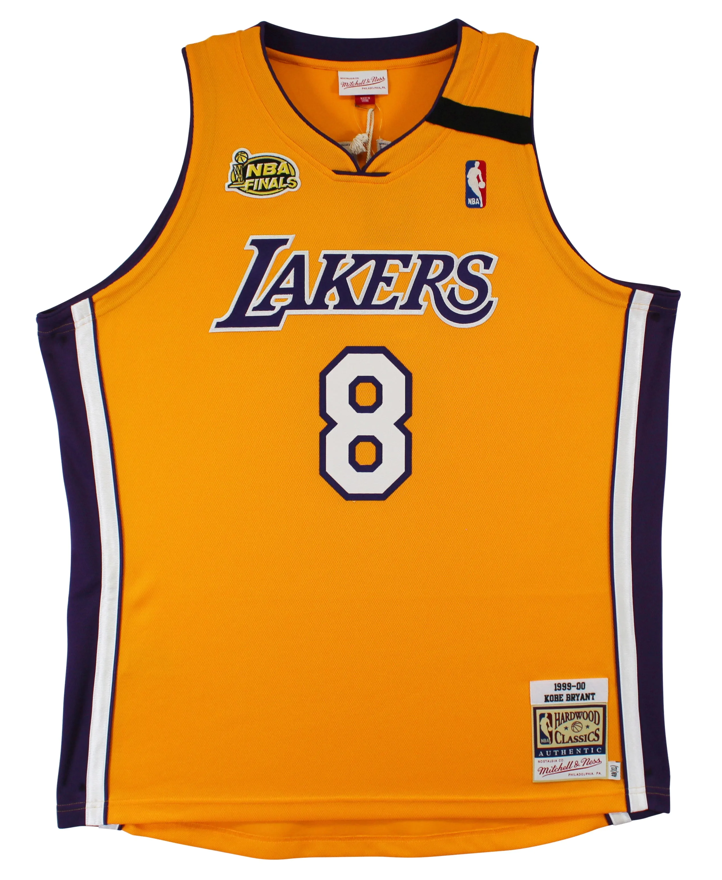 Lakers Kobe Bryant Signed Yellow M&N 1999-01 HWC Authentic Jersey PSA #B11736