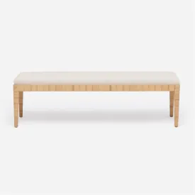 Made Goods Wren Triple Bench in Rhone Leather