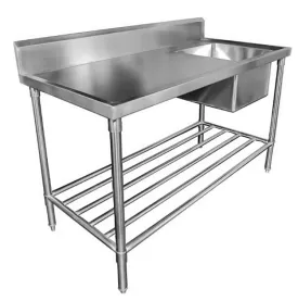 Mixrite SS1621C Sink Bench with Splashback Center- W2100 x D600 x H900