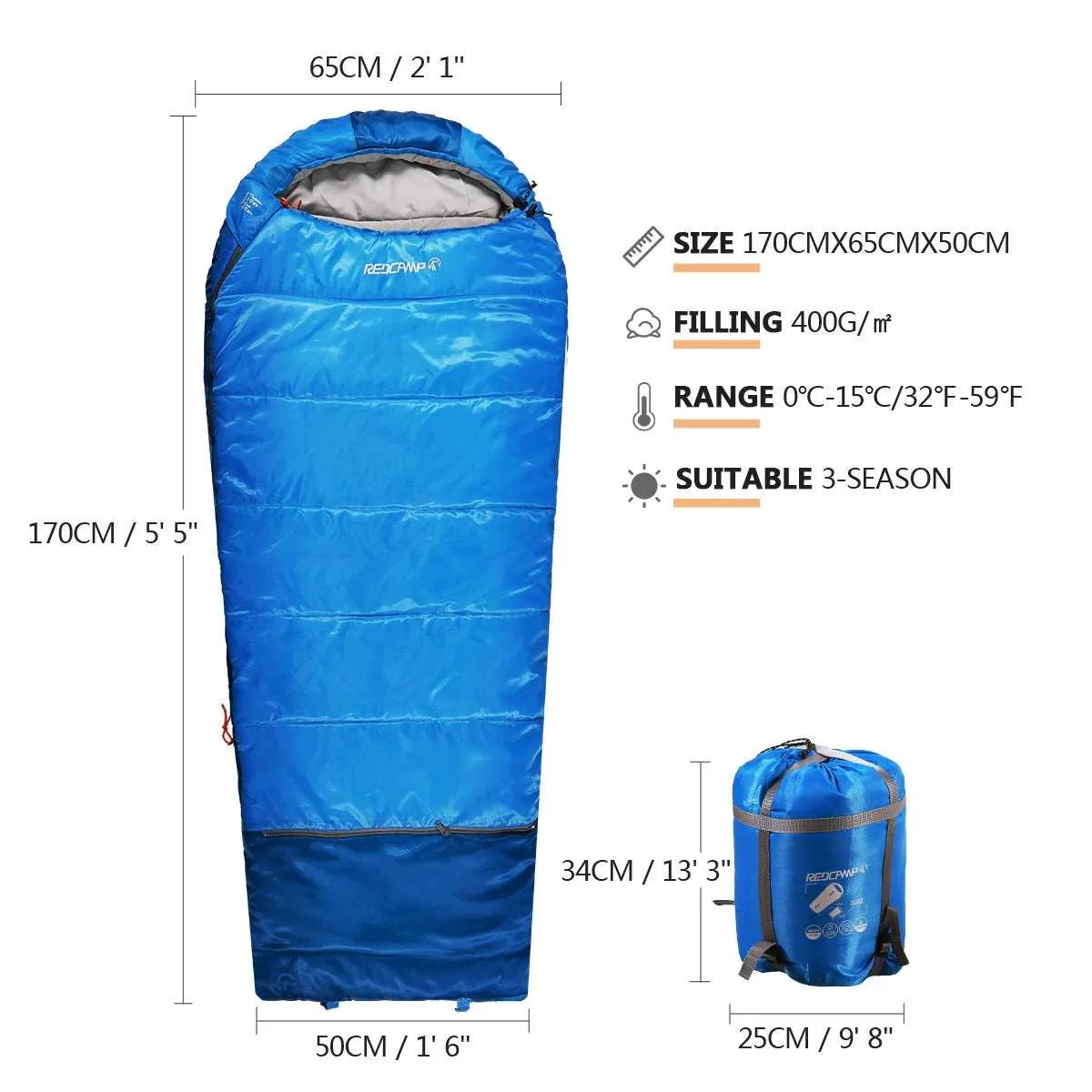 Mummy Kids Sleeping Bag for Camping,Blue Rose