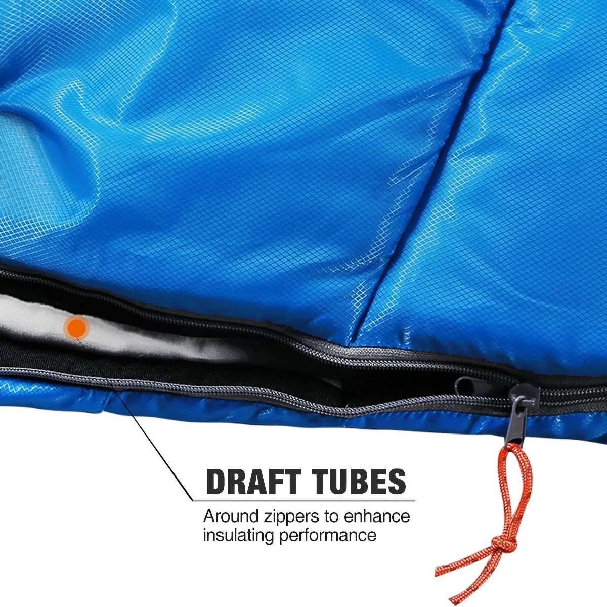 Mummy Kids Sleeping Bag for Camping,Blue Rose