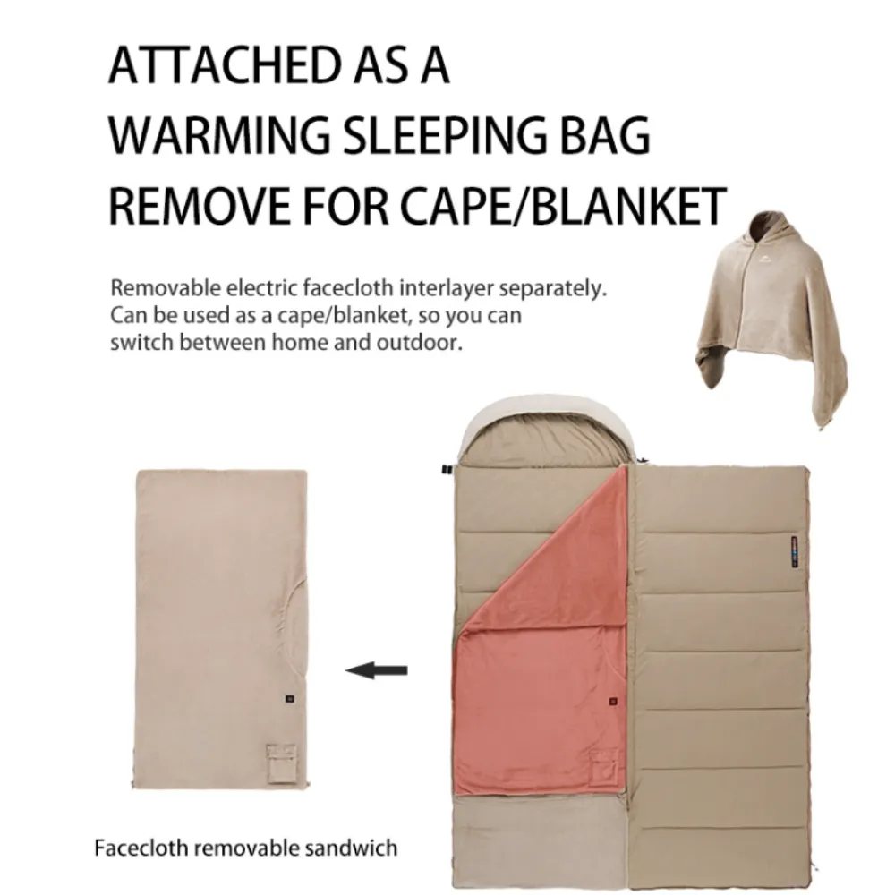 Naturehike BE400 USB Heated Winter Sleeping Bag Left