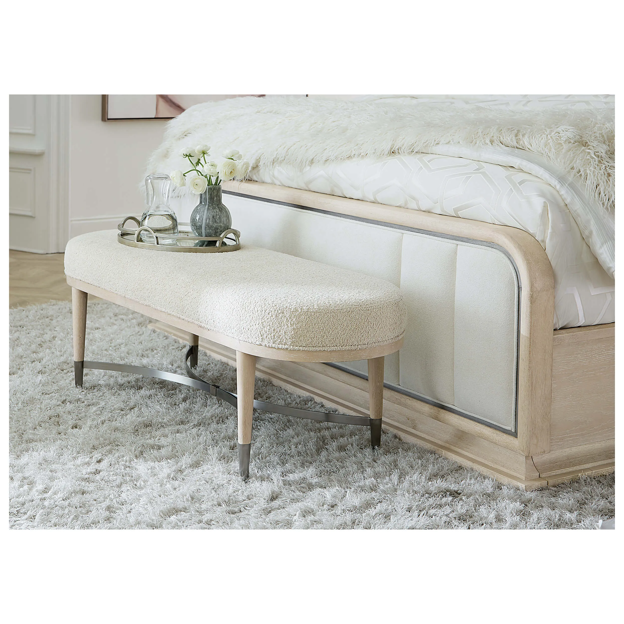 Nouveau Chic Upholstered Bench