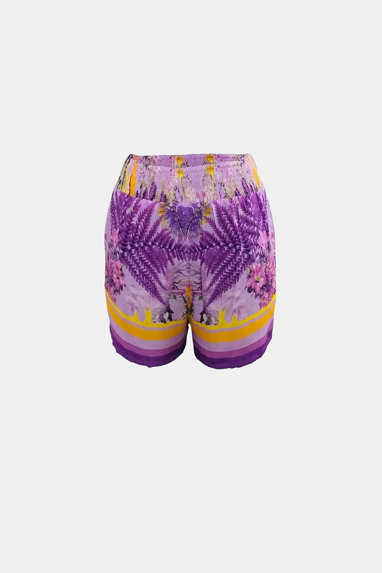 Printed Purple Shorts For Women