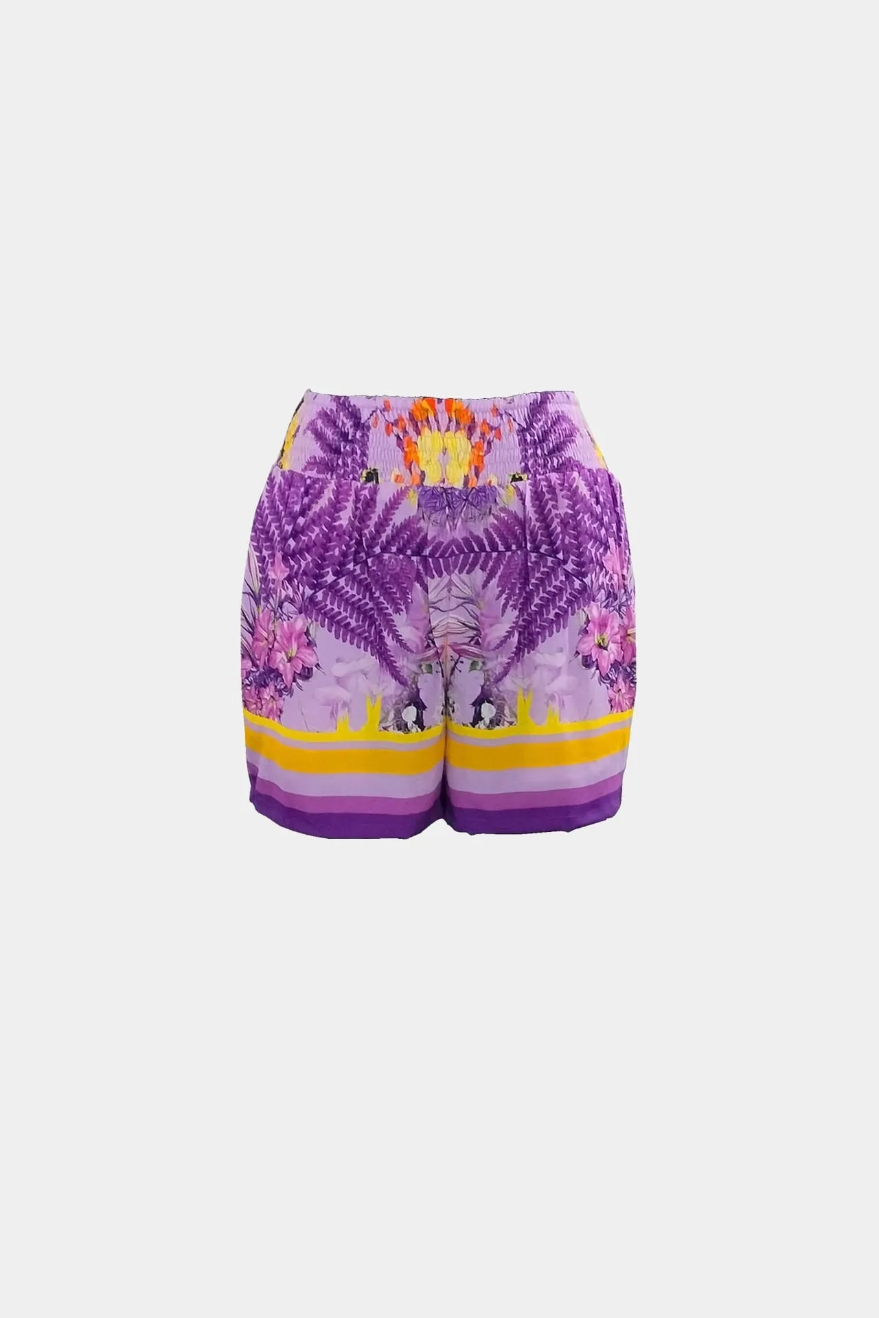Printed Purple Shorts For Women