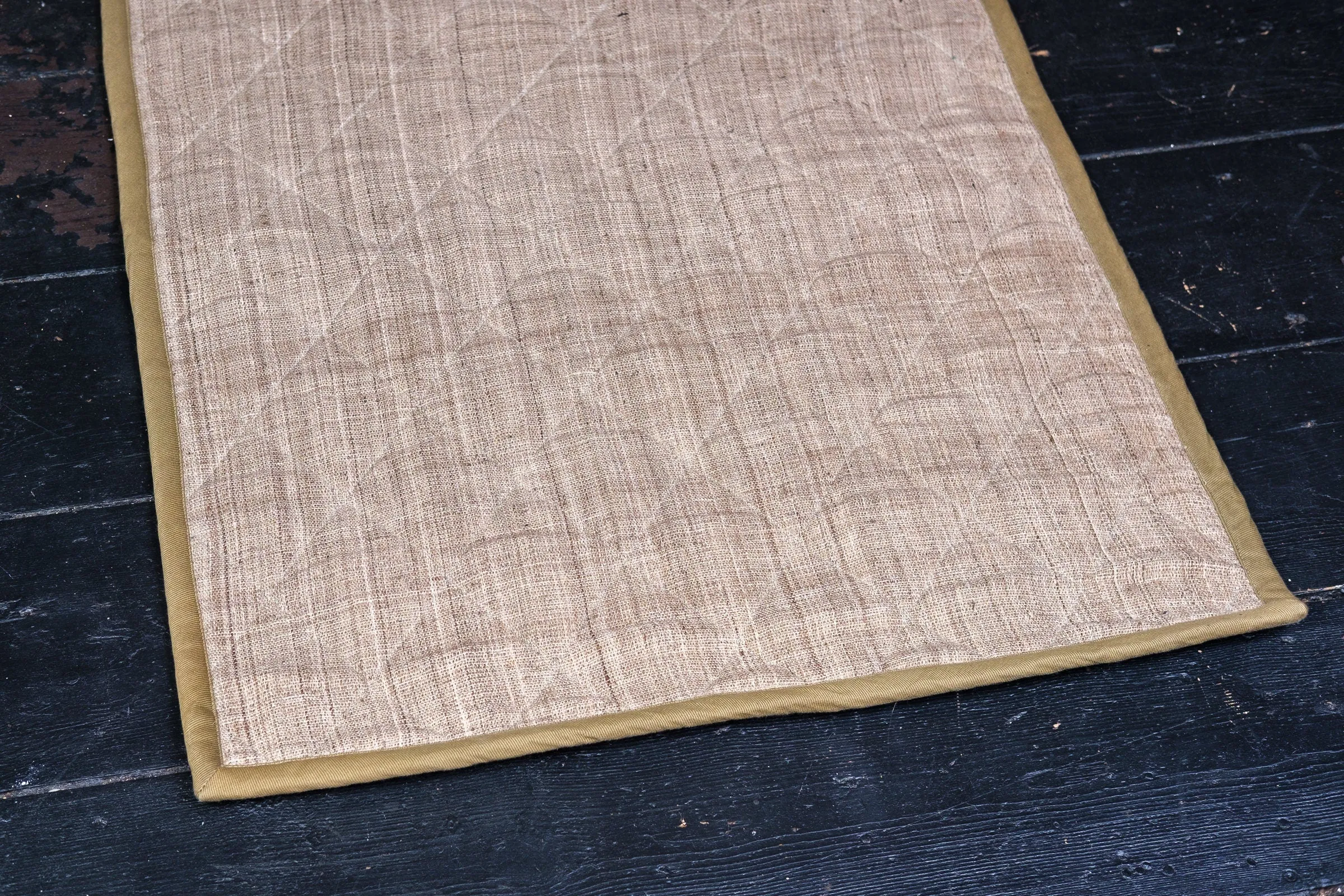 Quilted Handwoven Nettle and Hemp Yoga Mat
