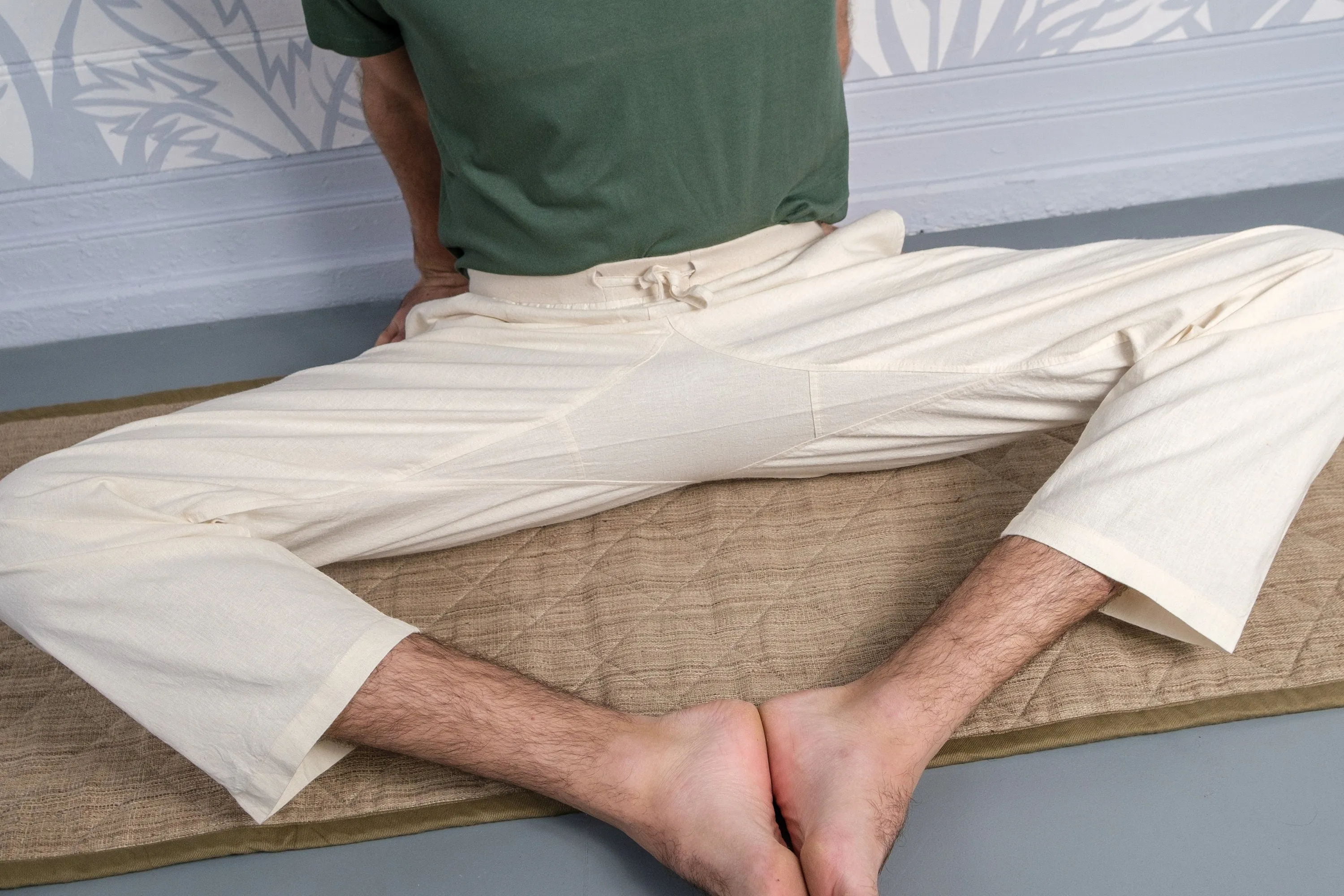 Quilted Handwoven Nettle and Hemp Yoga Mat