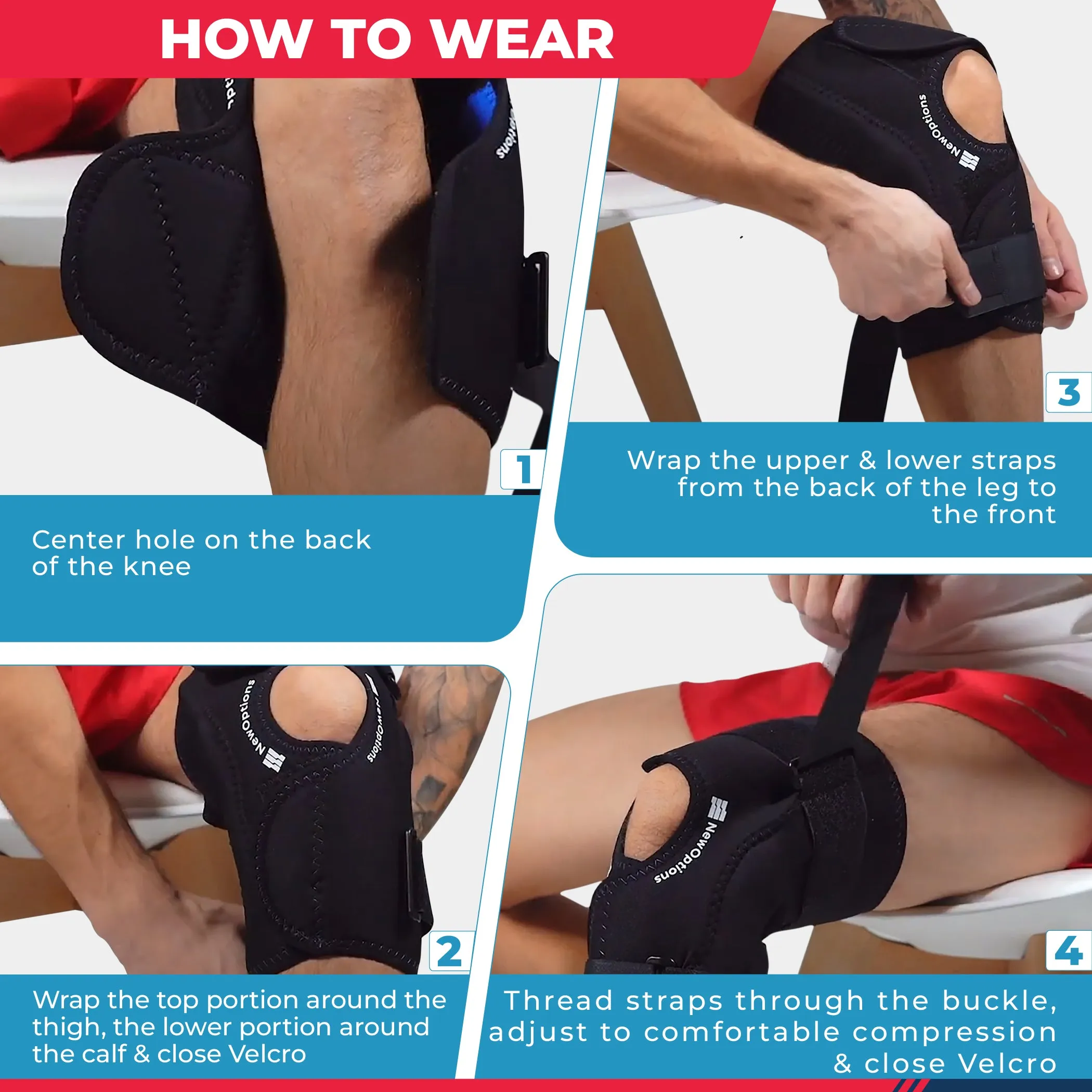 "Super-Lite" Wrap-around Knee Brace (KC64-SL)