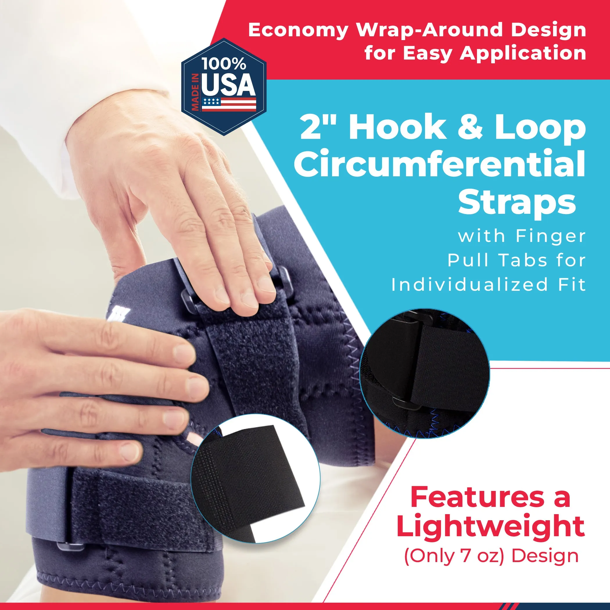 "Super-Lite" Wrap-around Knee Brace (KC64-SL)