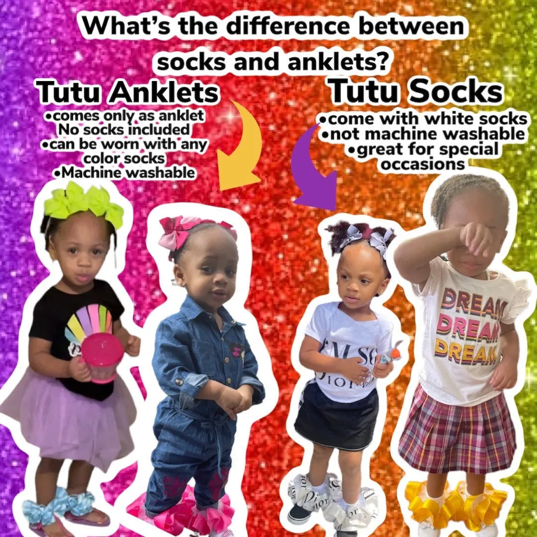 Rainbow socks -tutu socks- multicolored socks
