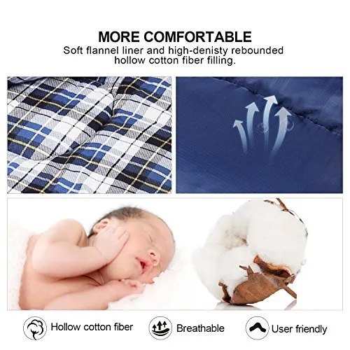 REDCAMP Outdoors Cotton Flannel Sleeping bag for Camping