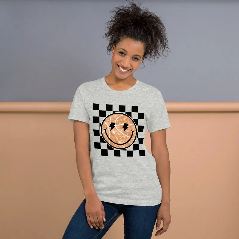 Retro Basketball Smiley Face T-Shirt