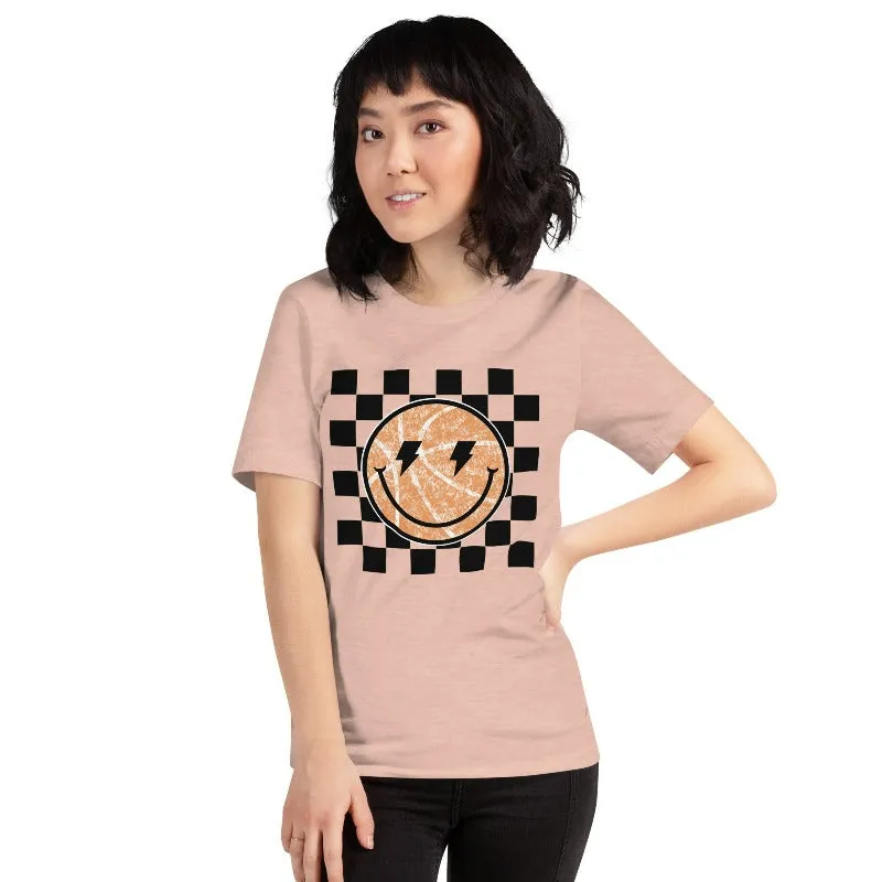 Retro Basketball Smiley Face T-Shirt