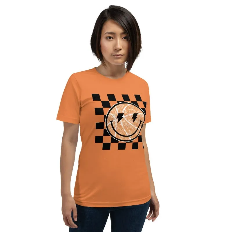 Retro Basketball Smiley Face T-Shirt