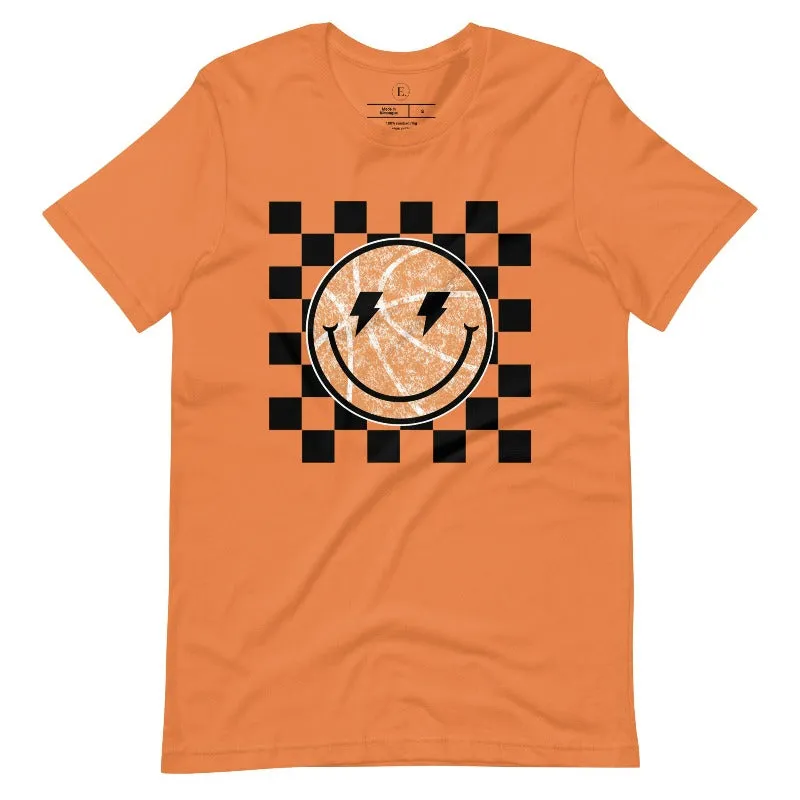 Retro Basketball Smiley Face T-Shirt